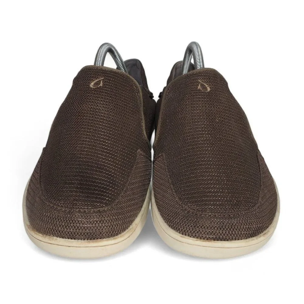 Olukai Nohea Mesh Slip-on Comfort Loafers Brown Men's 8‎